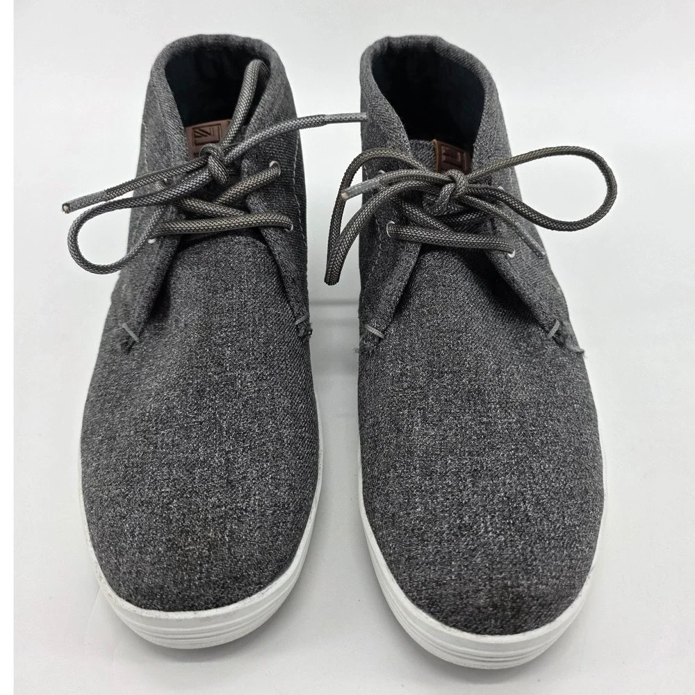 Ben Sherman Mens 8.5 Gray‎ Fabric Chukka Boots Casual Sneakers Rubber Outsole